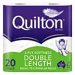 Quilton 3-Ply Double Length Toilet Tissue 20 pack