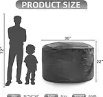 Hobestluk Large Bean Bag Chairs 3FT Big BeanBag for Adults Boneless Chair - Image 6