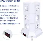 Tower Power Strip USB Surge Protector Socket 12 AC - Image 2