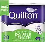 Quilton 3-Ply Double Length Toilet Tissue 20 pack - Image 2