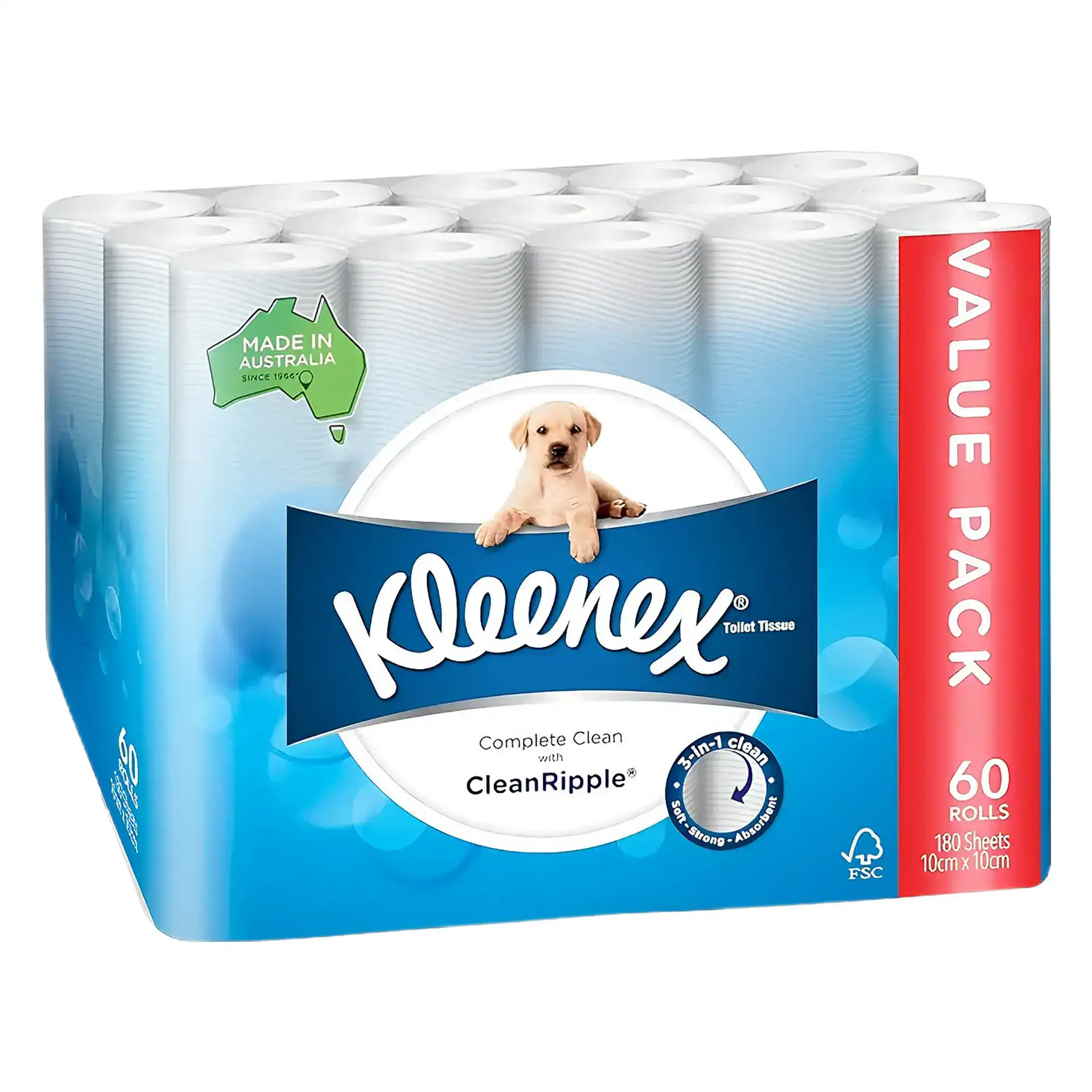 7bfc5fb5-1952-4d58-b7d8-3a7097704728 Kleenex Complete Clean Toilet Paper 60 Count (1x60 Rolls) - Packaging May Vary - Image 1