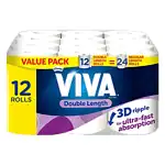 VIVA Paper Towel Double Length Paper Towels 12 Count