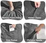 Hobestluk Large Bean Bag Chairs 3FT Big BeanBag for Adults Boneless Chair - Image 2