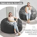 Hobestluk Large Bean Bag Chairs 3FT Big BeanBag for Adults Boneless Chair - Image 3