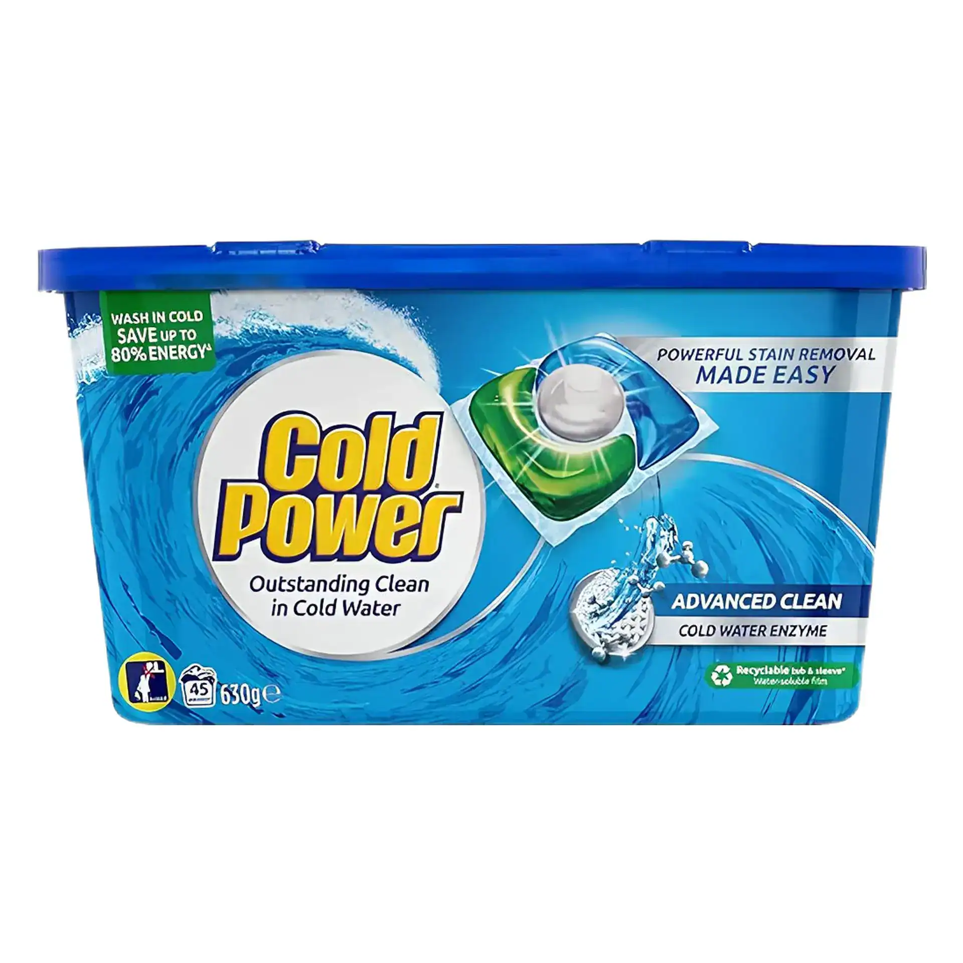 b91823ba-6315-466e-9d9f-244dd886c712 Cold Power 3in1 Triple Capsules Laundry Detergent, 45 Count - Image 1