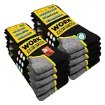 SOXCO WORK Socks for Men Crew Length Black Socks 10 Pairs
