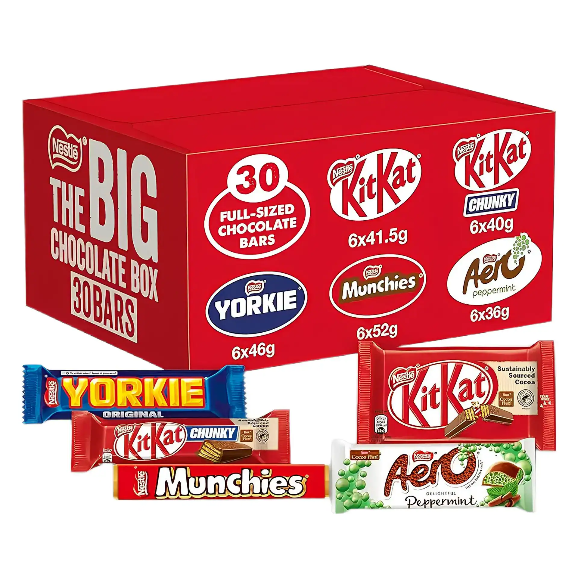 d8543eb9-1f37-481d-9d4a-2bc4149288d0 Nestlé Big Chocolate Box 30 Bars – Chocolate Bars Multipack - Image 1