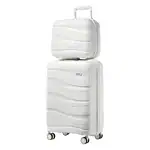 Kono Luggage Sets of 2 Piece Lightweight Polypropylene Hard Shell Suitcase with